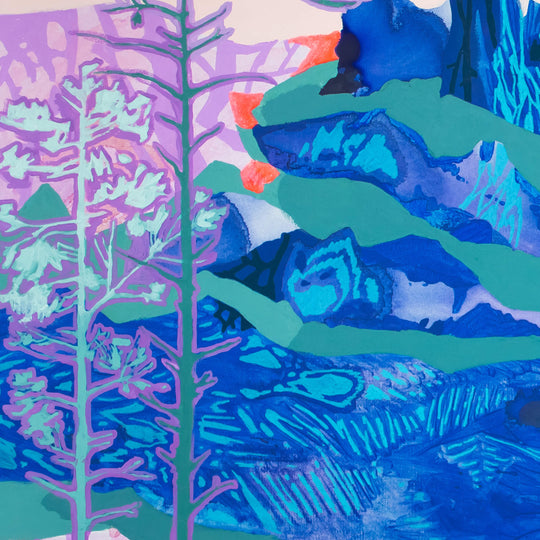 blue artwork abstract cloesup