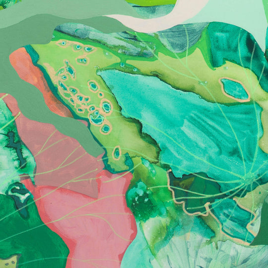 closeup detail of abstract painting
