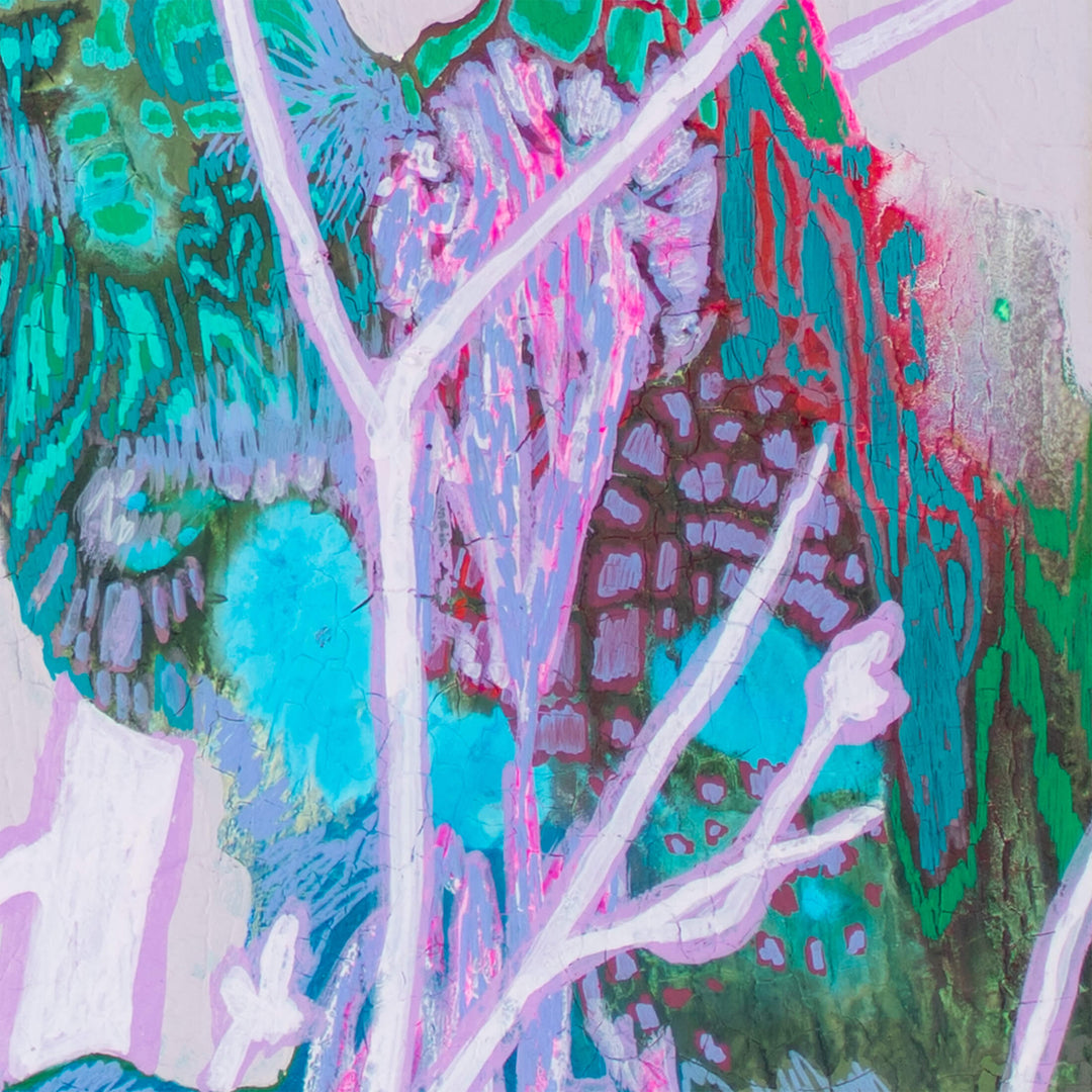 detail of pink abstract art